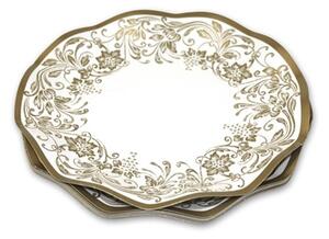 Engångsartiklar till fest - Noblesse, guld, Små desserttallrikar (10-pack)