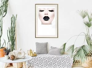 Inramad Poster / Tavla - Black Lipstick - 20x30 Svart ram