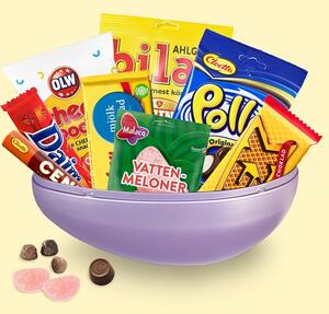 Påskägg med godis & snacks - Helgmys, Lila