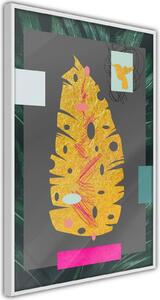 Inramad Poster / Tavla - Botanical Treasure - 30x45 Svart ram med passepartout
