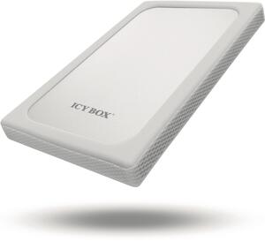 ICY BOX, externt kabinett för 1x2,5" hdd, 6 Gbit/s, USB 3.0, silv/vit