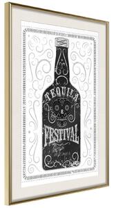 Inramad Poster / Tavla - Bottle of Tequila - 20x30 Guldram