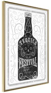 Inramad Poster / Tavla - Bottle of Tequila - 20x30 Guldram