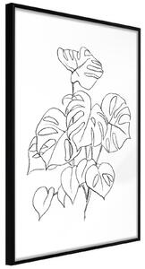 Inramad Poster / Tavla - Bouquet of Leaves - 30x45 Guldram