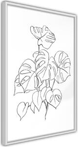 Inramad Poster / Tavla - Bouquet of Leaves - 20x30 Guldram med passepartout