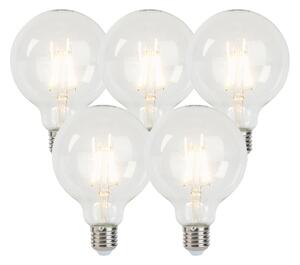 Set med 5 E27 dimbar LED-glödlampor G95 5W 470 lm 2700K