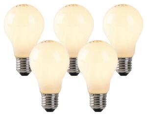 Set med 5 E27 LED-glödlampor opalt glas 3W 250 lm 2200K