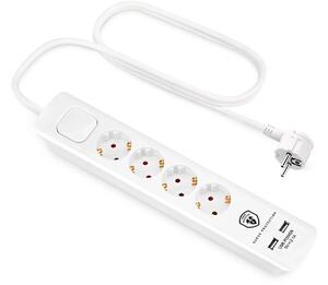 Andersson grenuttag med 4 uttag och 2 USB