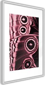 Inramad Poster / Tavla - Butterfly Wings - 20x30 Vit ram