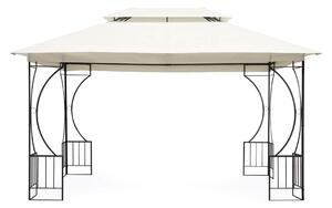 Trädgårdspaviljongtält Gazebo 3x4 m med sidoväggar Beige MultiGarden