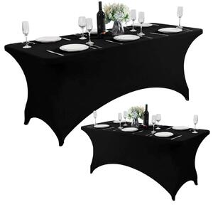 Universal Bordsöverdrag för Catering Bord 240 cm 8FT Black Stretch MultiGarden