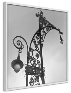 Inramad Poster / Tavla - Charming Lantern - 20x20 Svart ram