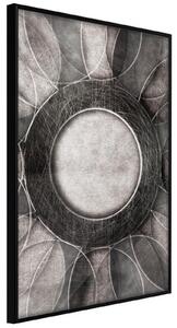 Inramad Poster / Tavla - Circles - 20x30 Guldram