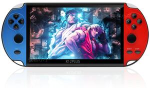 X12 PLUS - Portabel handhållen spelkonsol, +10000 spel, 7.0 tum skärm, 16GB