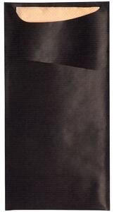GARCIA DE POU Bestick- och servettficka Besta; 11.2x22.5 cm (BxL); Svart; 100 Styck / Förpackning