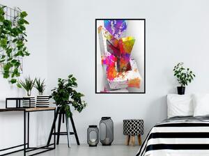 Inramad Poster / Tavla - Colours and Shapes - 20x30 Vit ram med passepartout