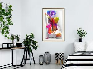 Inramad Poster / Tavla - Colours and Shapes - 20x30 Vit ram med passepartout