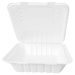 NATUREStar Matlåda sockerrör Nature VI rektangulär; 60cl, 18.5x13.5x6.5 cm (LxBxH); Vit; Rektangulär; 50 Styck / Förpackning