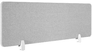 Tectake 405120 skrivbordsvägg, avskiljare noisy med rundade hörn - 160 x 40 cm, grå