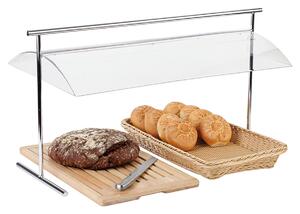 APS Skydd buffé Albegna; 82x42x45 cm (LxBxH); Transparent/Silverfärg; Rektangulär