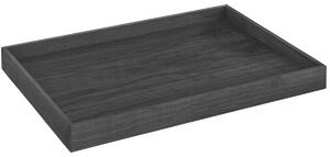 VEGA Bricka Wantage; 38x27x3.5 cm (LxBxH); Ek/Svart; Rektangulär