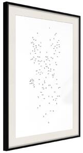 Inramad Poster / Tavla - Connect the Dots - 20x30 Guldram