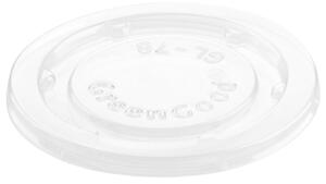 DUNI Lock till dressingbägare EcoEcho IX; 7.8x0.6 cm (ØxH); Transparent; Rund; 200 Styck / Förpackning