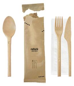 Refork Provset Refork återanvändbara bestick; 17.2 cm (L); Brun