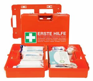 Hygonorm Första hjälpen-kit enligt DIN 13157; 27.5x20x11.5 cm (LxBxH); Orange