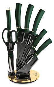 BerlingerHaus - Rostrfritt knivset med ställ 8 delar grön/svart