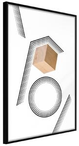 Inramad Poster / Tavla - Cube in a Trap - 30x45 Svart ram