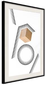 Inramad Poster / Tavla - Cube in a Trap - 30x45 Svart ram