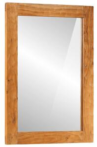 Badrumsspegel 50x70x2,5 cm massivt akaciaträ och glas