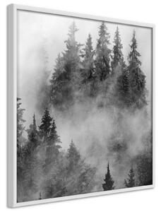 Inramad Poster / Tavla - Dark Landscape - 50x50 Guldram med passepartout