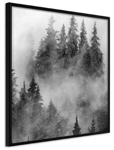 Inramad Poster / Tavla - Dark Landscape - 20x20 Guldram