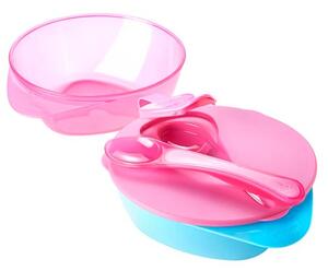 Tommee Tippee Skål Rosa/Blå - 2 st