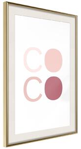 Inramad Poster / Tavla - Different Shades of Coco - 40x60 Svart ram