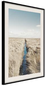 Inramad Poster / Tavla - Drainage Ditch - 20x30 Svart ram med passepartout