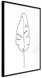 Inramad Poster / Tavla - Drawn with One Line - 20x30 Guldram med passepartout