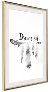 Inramad Poster / Tavla - Dreamer - 20x30 Guldram med passepartout