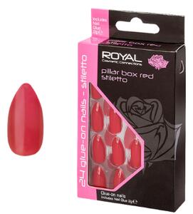 Royal Artificiell Naglar Pelare Ed Låda Stilett - 24 stycke