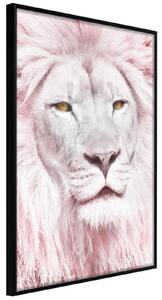 Inramad Poster / Tavla - Dreamy Lion - 20x30 Vit ram