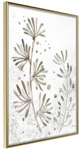 Inramad Poster / Tavla - Dried Plants - 20x30 Guldram