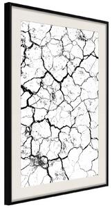 Inramad Poster / Tavla - Drought - 20x30 Svart ram med passepartout