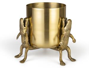 BOLD MNKEY Omgiven av krokodiler vas M, rund - guld aluminium