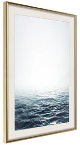 Inramad Poster / Tavla - Endless Sea - 40x60 Guldram med passepartout