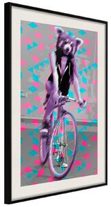 Inramad Poster / Tavla - Extraordinary Cyclist - 20x30 Svart ram med passepartout
