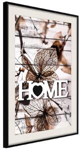 Inramad Poster / Tavla - Family Home - 30x45 Guldram med passepartout