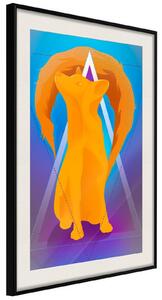 Inramad Poster / Tavla - Fire Fox - 20x30 Guldram