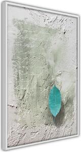 Inramad Poster / Tavla - Floating Leaf I - 20x30 Guldram med passepartout